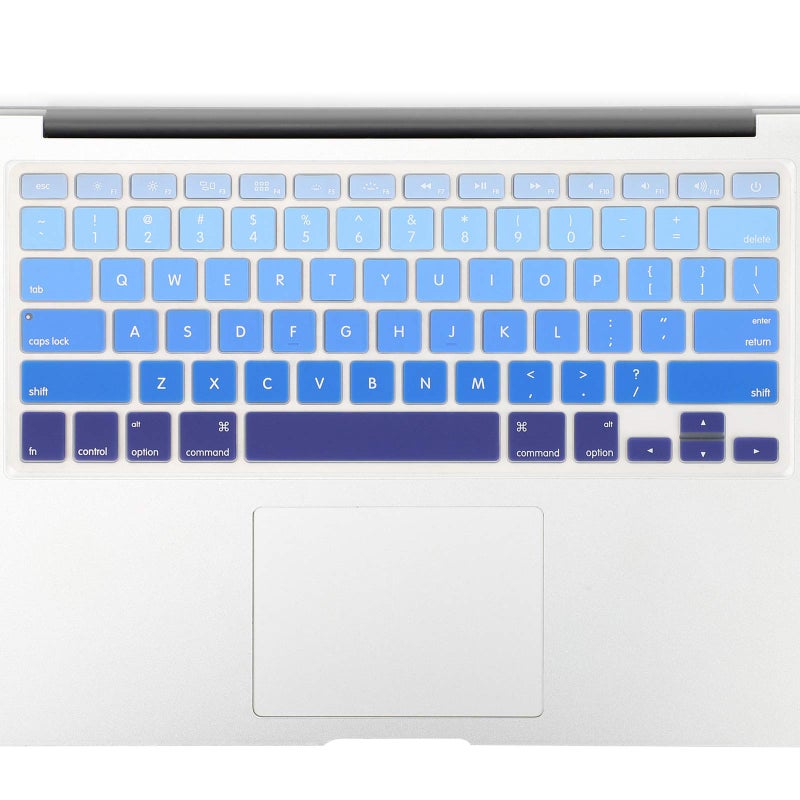 Allinside Blue Ombre Keyboard Cover Skin for MacBook Pro 13" 15" 17" (2015 or Older Version), MacBook Air 13" A1369/A1466, Older iMac Wireless Keyboard MC184LL/B - Image 1